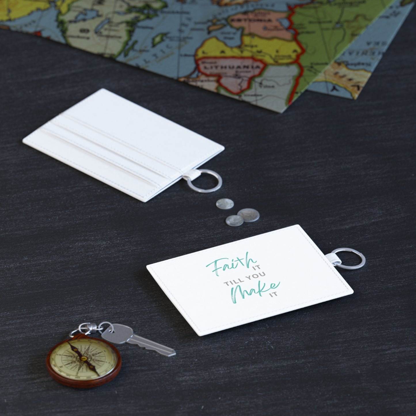 Faith it Leather Card Holder